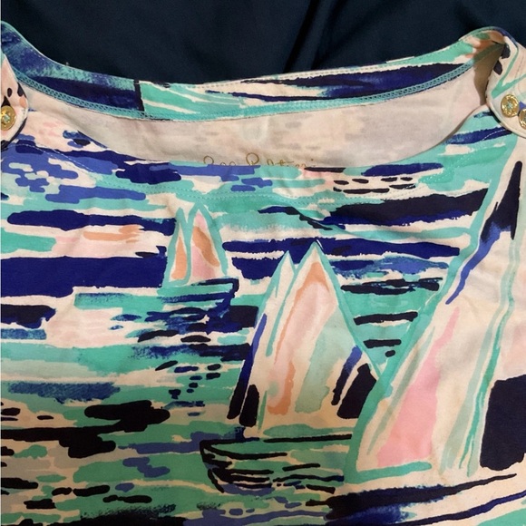 Lilly Pulitzer Sophie Dress Pier Pressure Sailboats UPF 50+ XXS - Picture 3 of 7